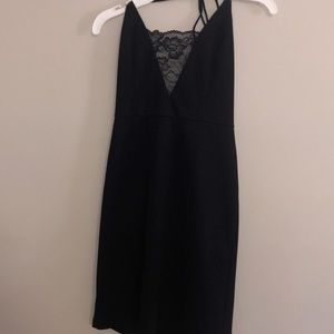 Black mini bodycon dress